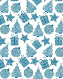 Das Christmas Blue Texture Wallpaper 128x160