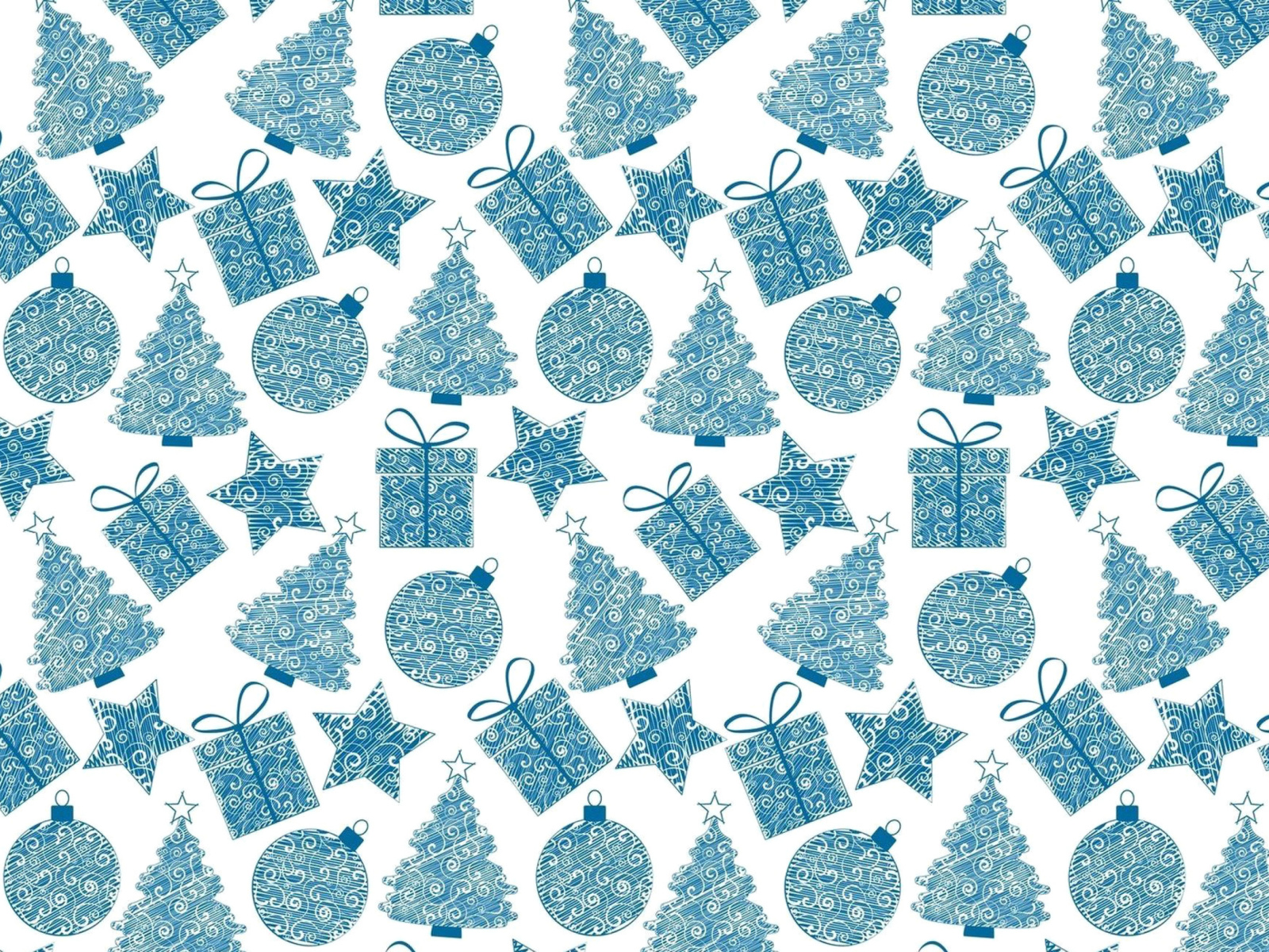 Das Christmas Blue Texture Wallpaper 1600x1200