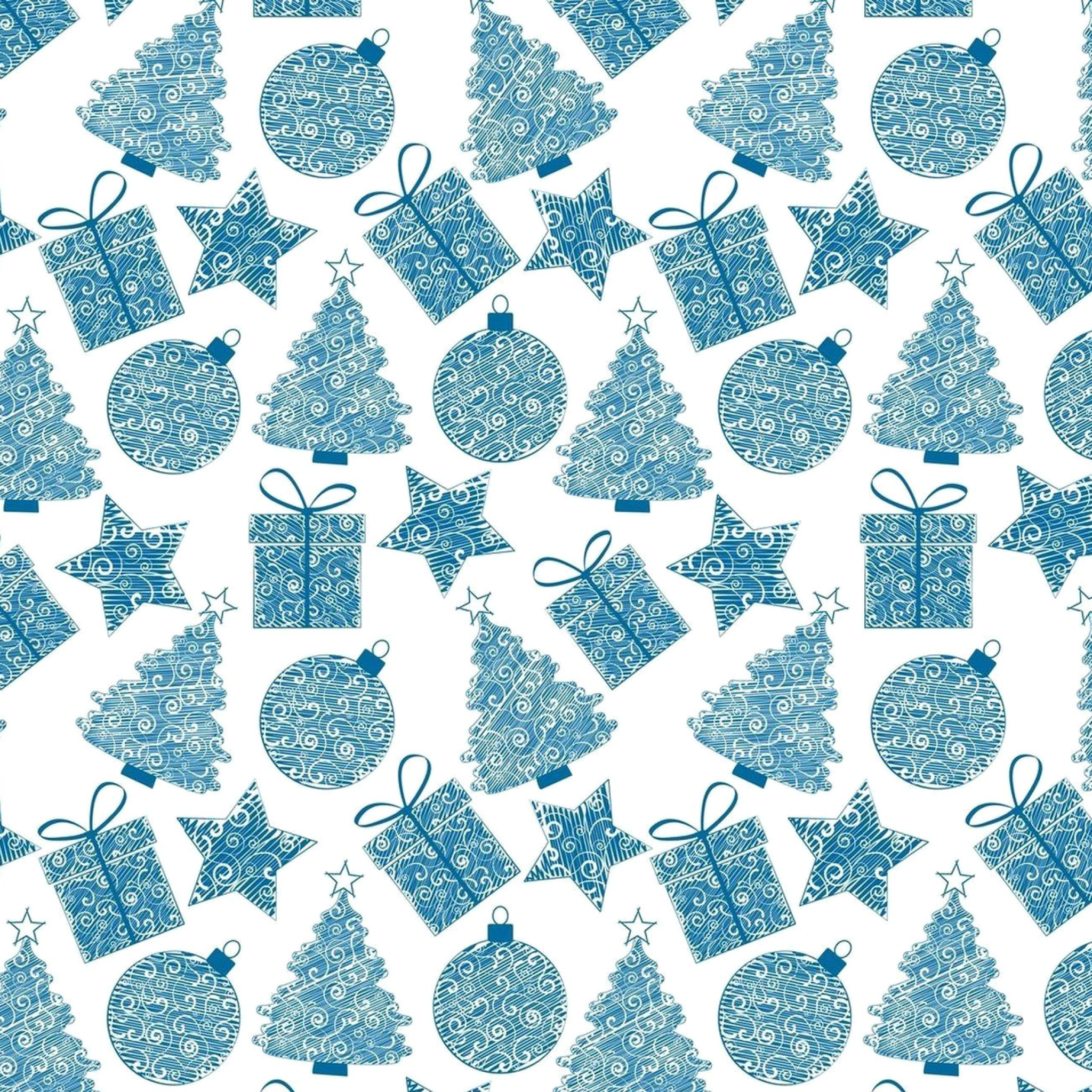 Обои Christmas Blue Texture 2048x2048