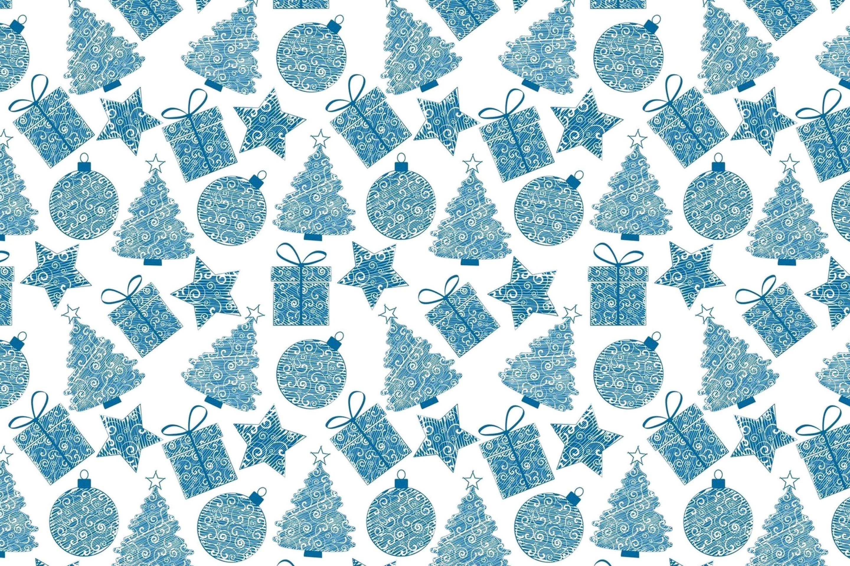 Обои Christmas Blue Texture 2880x1920