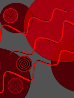 Das Red Crazy Design Wallpaper 240x320