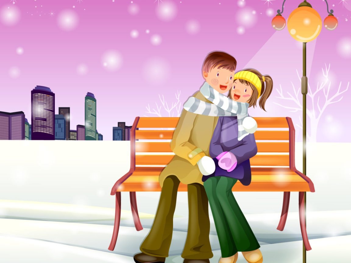 Screenshot №1 pro téma Romantic Winter 1152x864