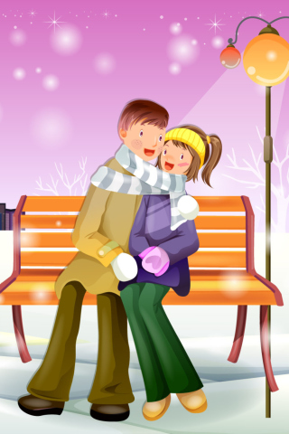 Fondo de pantalla Romantic Winter 320x480