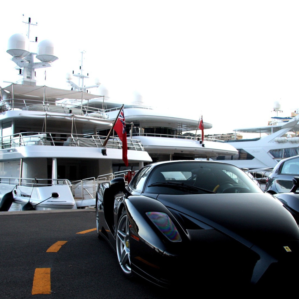 Обои Cars Monaco And Yachts 1024x1024