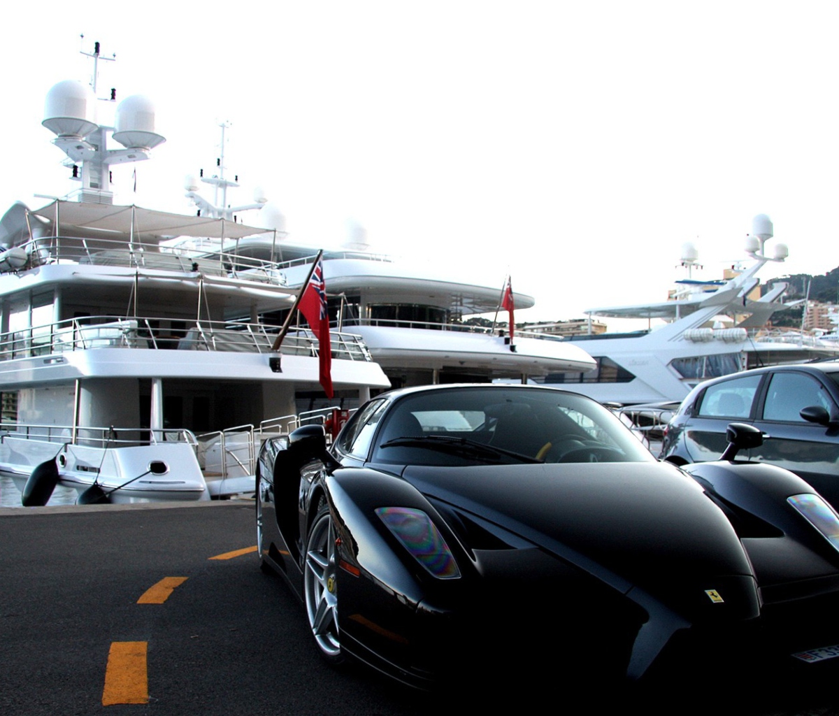 Das Cars Monaco And Yachts Wallpaper 1200x1024
