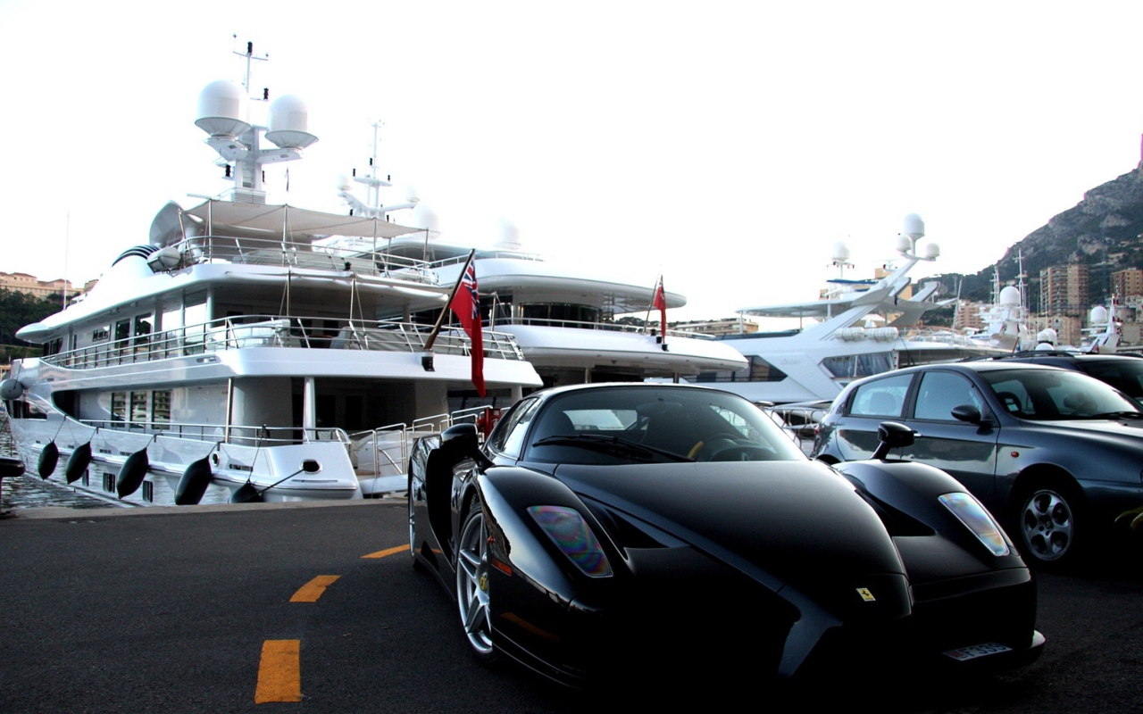 Обои Cars Monaco And Yachts 1280x800