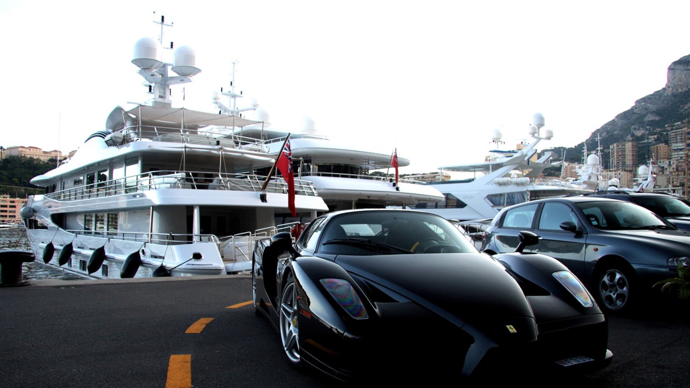 Fondo de pantalla Cars Monaco And Yachts 1366x768