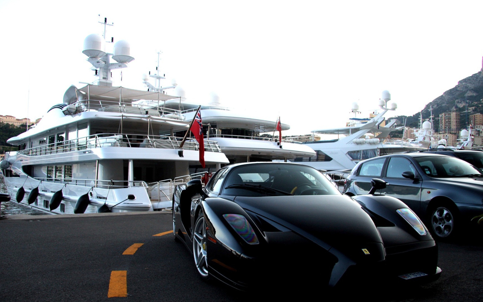 Cars Monaco And Yachts wallpaper 1680x1050