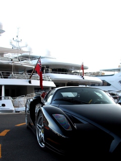 Das Cars Monaco And Yachts Wallpaper 240x320