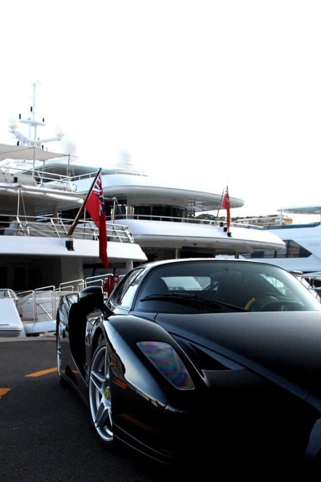 Das Cars Monaco And Yachts Wallpaper 640x960