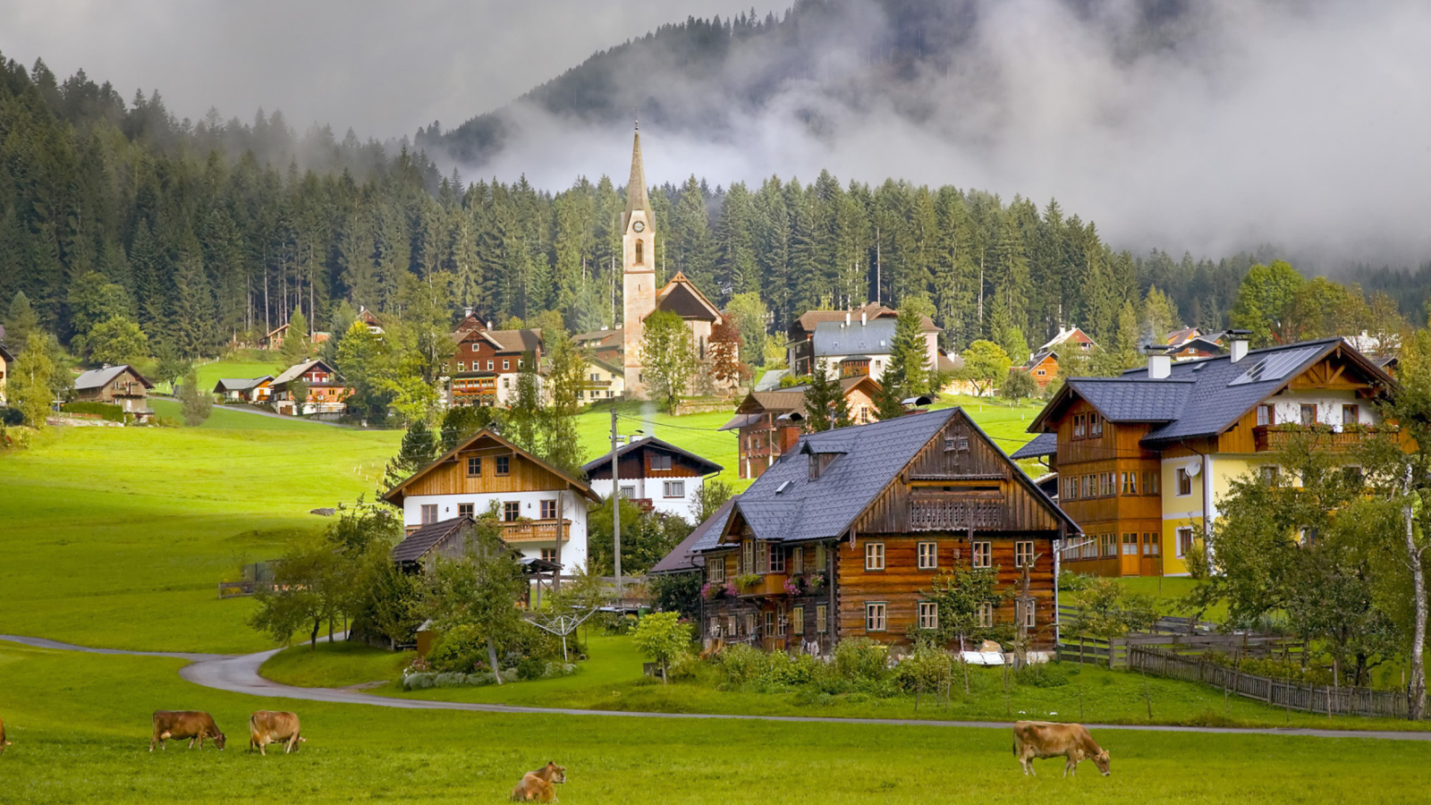 Gosau Village - Austria screenshot #1 1600x900