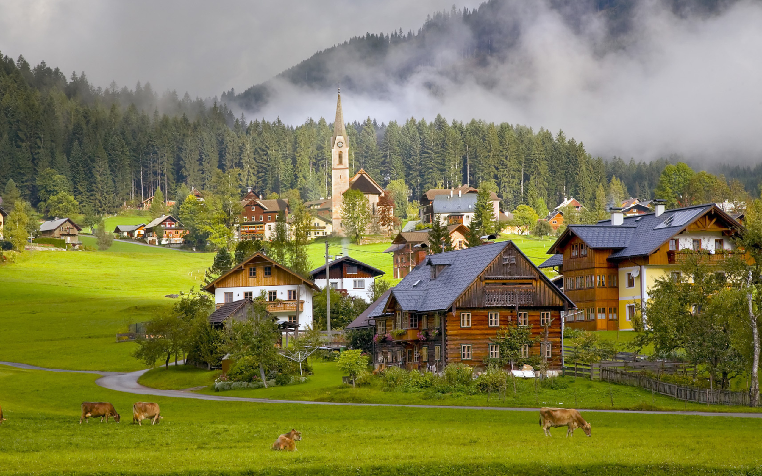 Gosau Village - Austria wallpaper 2560x1600