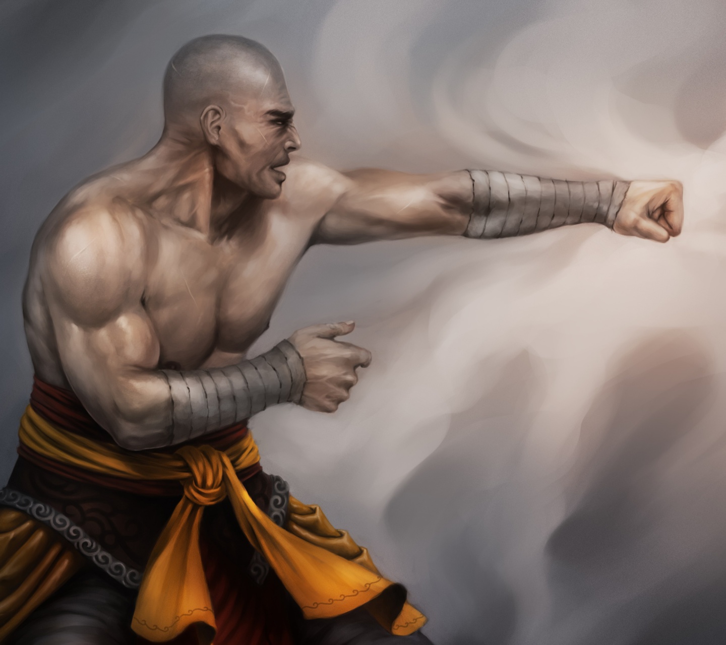 Fondo de pantalla Warrior Monk by Lucas Torquato de Resende 1440x1280