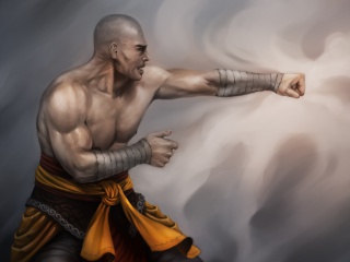 Warrior Monk by Lucas Torquato de Resende wallpaper 320x240