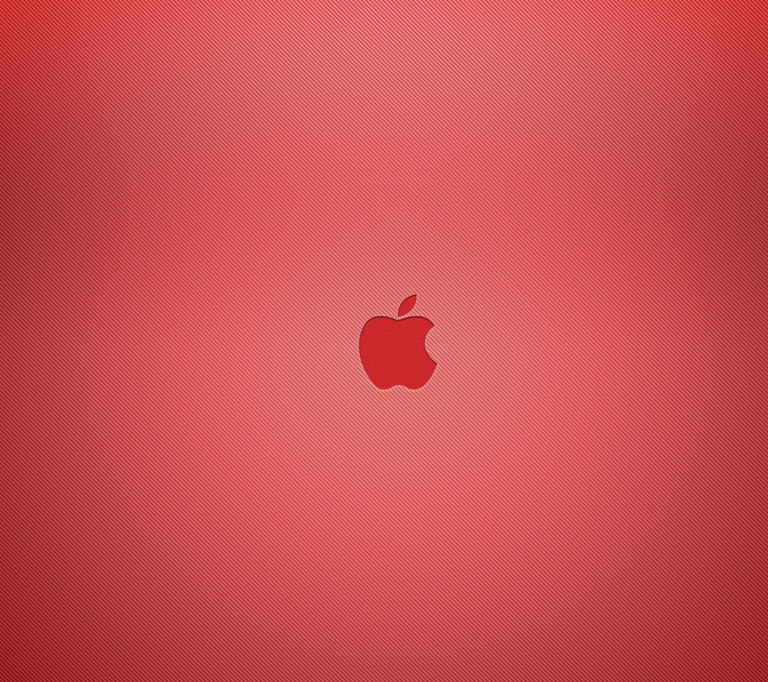 Das Red Apple Mac Logo Wallpaper 1080x960