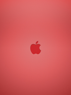 Обои Red Apple Mac Logo 240x320