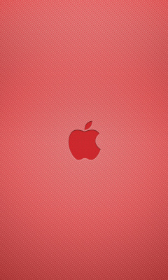 Обои Red Apple Mac Logo 240x400