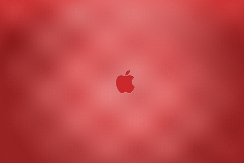 Обои Red Apple Mac Logo 480x320