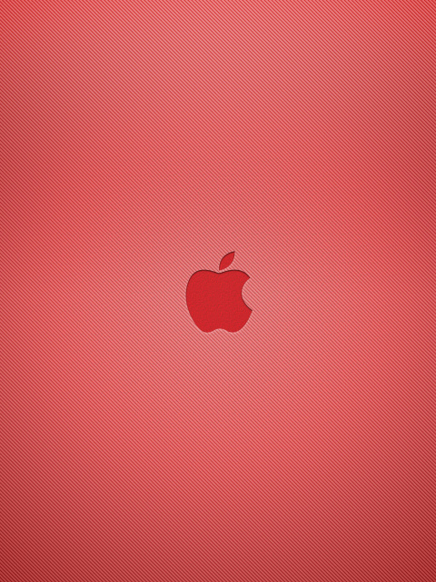 Обои Red Apple Mac Logo 480x640