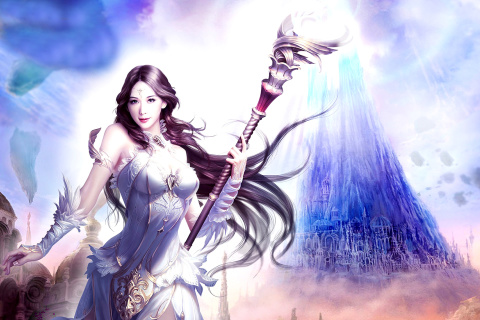 Angelina, League of Angels wallpaper 480x320