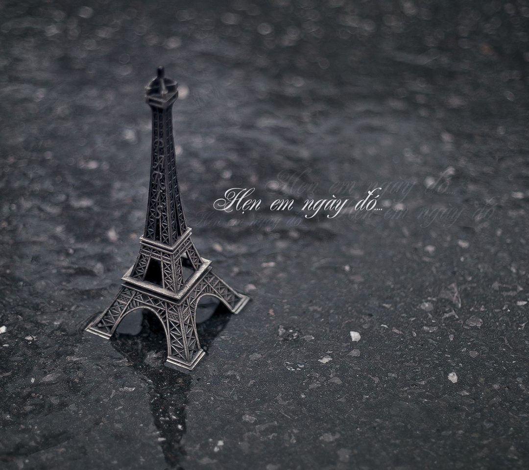 Toy Eiffel Tower wallpaper 1080x960