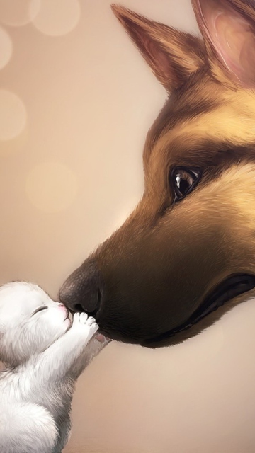 Das Cute_Kiss-Wallpaper-1920X1080 Wallpaper 360x640