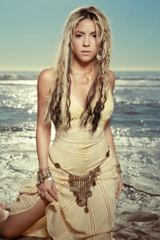 Fondo de pantalla Shakira 320x480