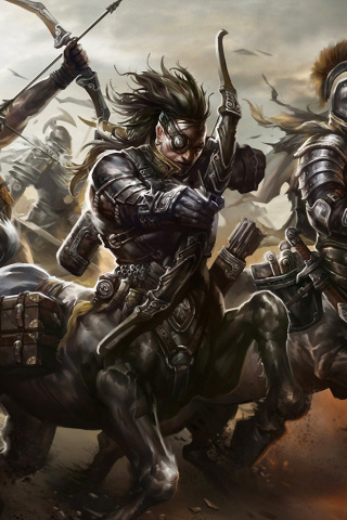 Sfondi Centaur Warriors from Mythology 320x480