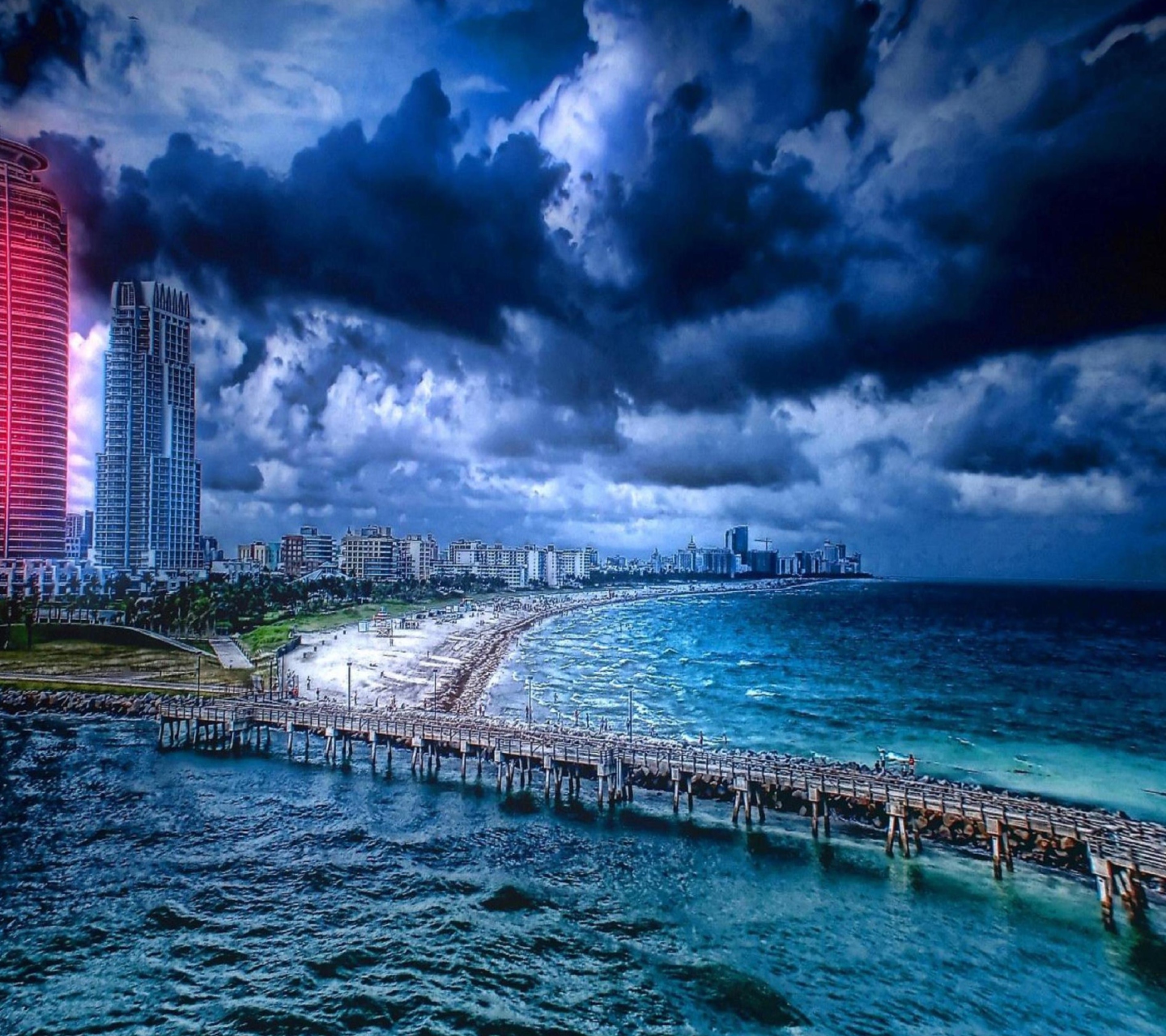 Sfondi Beach Before Rain 1440x1280