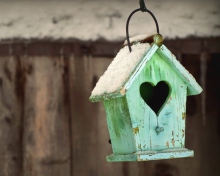 Valentine's Birds House wallpaper 220x176