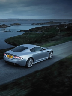 Das Aston Martin Dbs Evening Ride Wallpaper 240x320