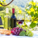 White and Red Greece Wine wallpaper 128x128