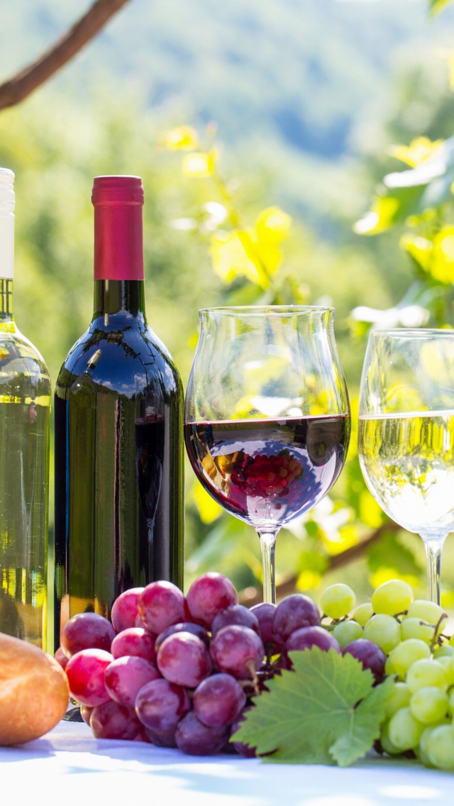 Sfondi White and Red Greece Wine 640x1136