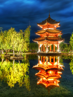 Fondo de pantalla Chinese Pagoda HD 240x320