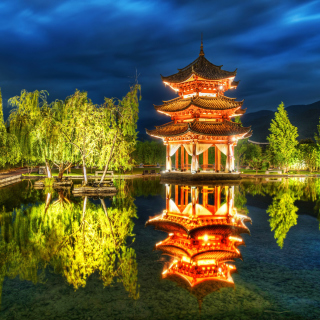 Chinese Pagoda HD sfondi gratuiti per 2048x2048