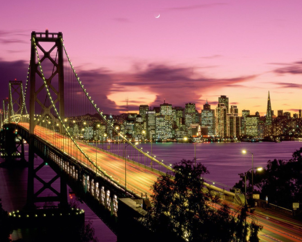 Screenshot №1 pro téma Bay Bridge - San Francisco California 1280x1024