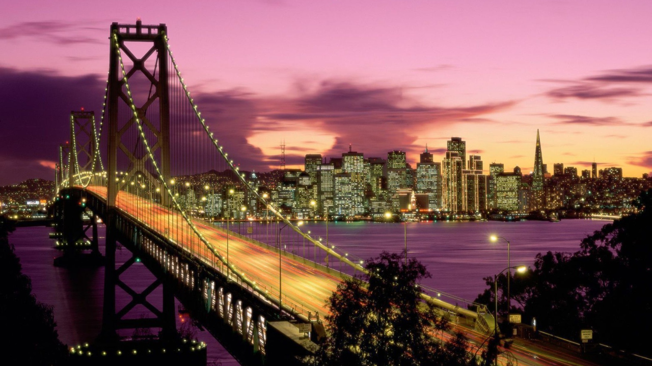 Обои Bay Bridge - San Francisco California 1280x720