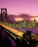 Das Bay Bridge - San Francisco California Wallpaper 128x160