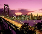 Das Bay Bridge - San Francisco California Wallpaper 176x144