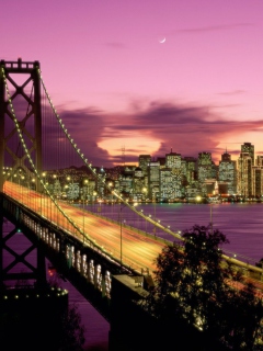 Fondo de pantalla Bay Bridge - San Francisco California 240x320
