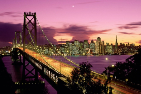 Screenshot №1 pro téma Bay Bridge - San Francisco California 480x320