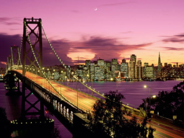 Das Bay Bridge - San Francisco California Wallpaper 640x480