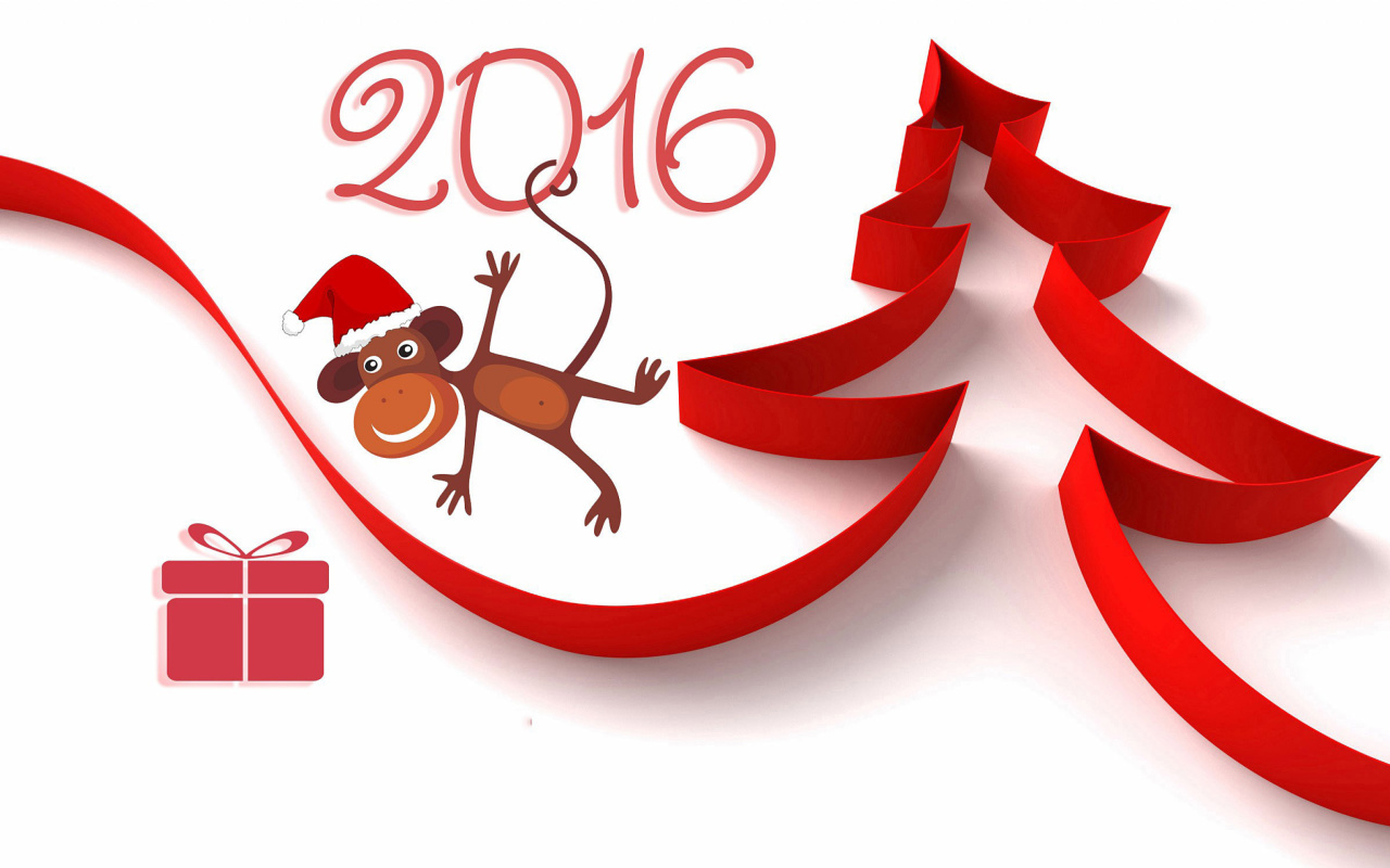 Fondo de pantalla New Year 2016 of Monkey Zodiac 1280x800
