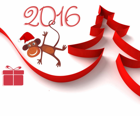Sfondi New Year 2016 of Monkey Zodiac 480x400