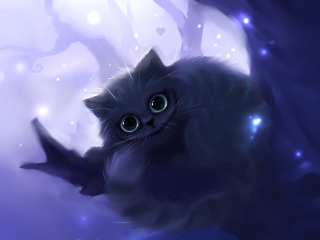 Das Cheshire Cat Smile Wallpaper 320x240