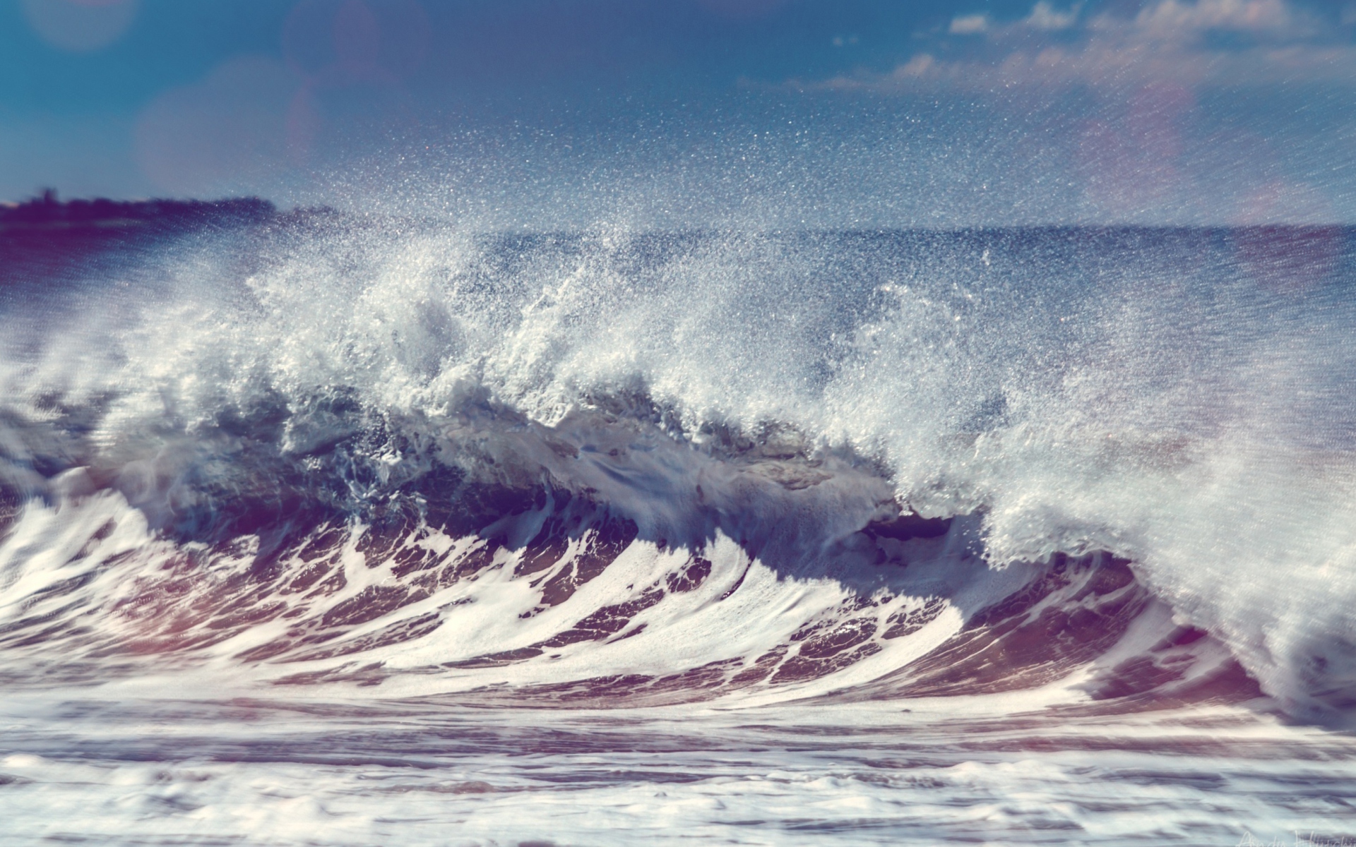 Das Strong Ocean Waves Wallpaper 1920x1200