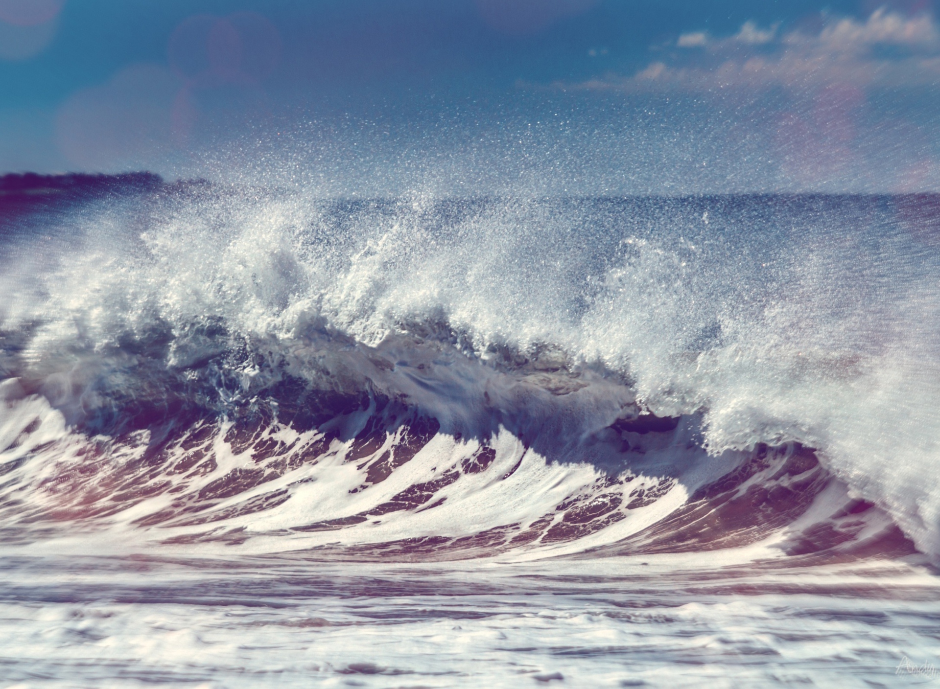 Das Strong Ocean Waves Wallpaper 1920x1408