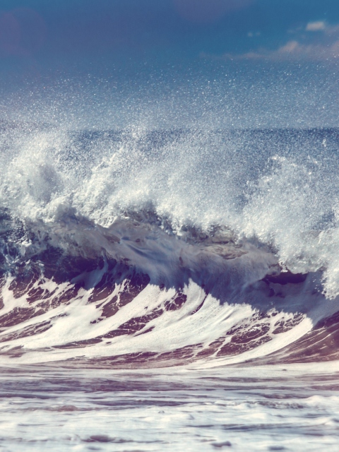 Strong Ocean Waves wallpaper 480x640