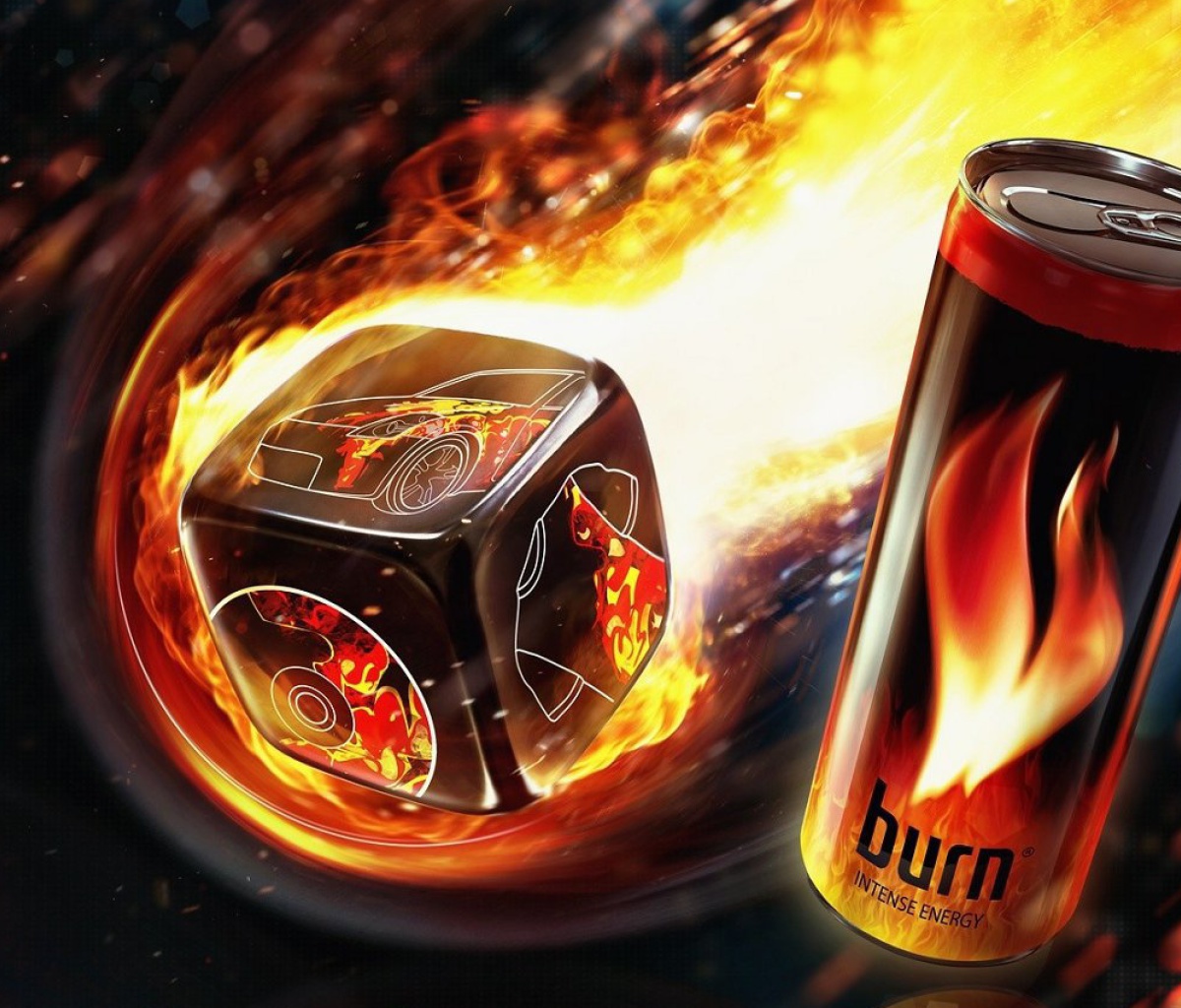 Обои Burn energy drink 1200x1024