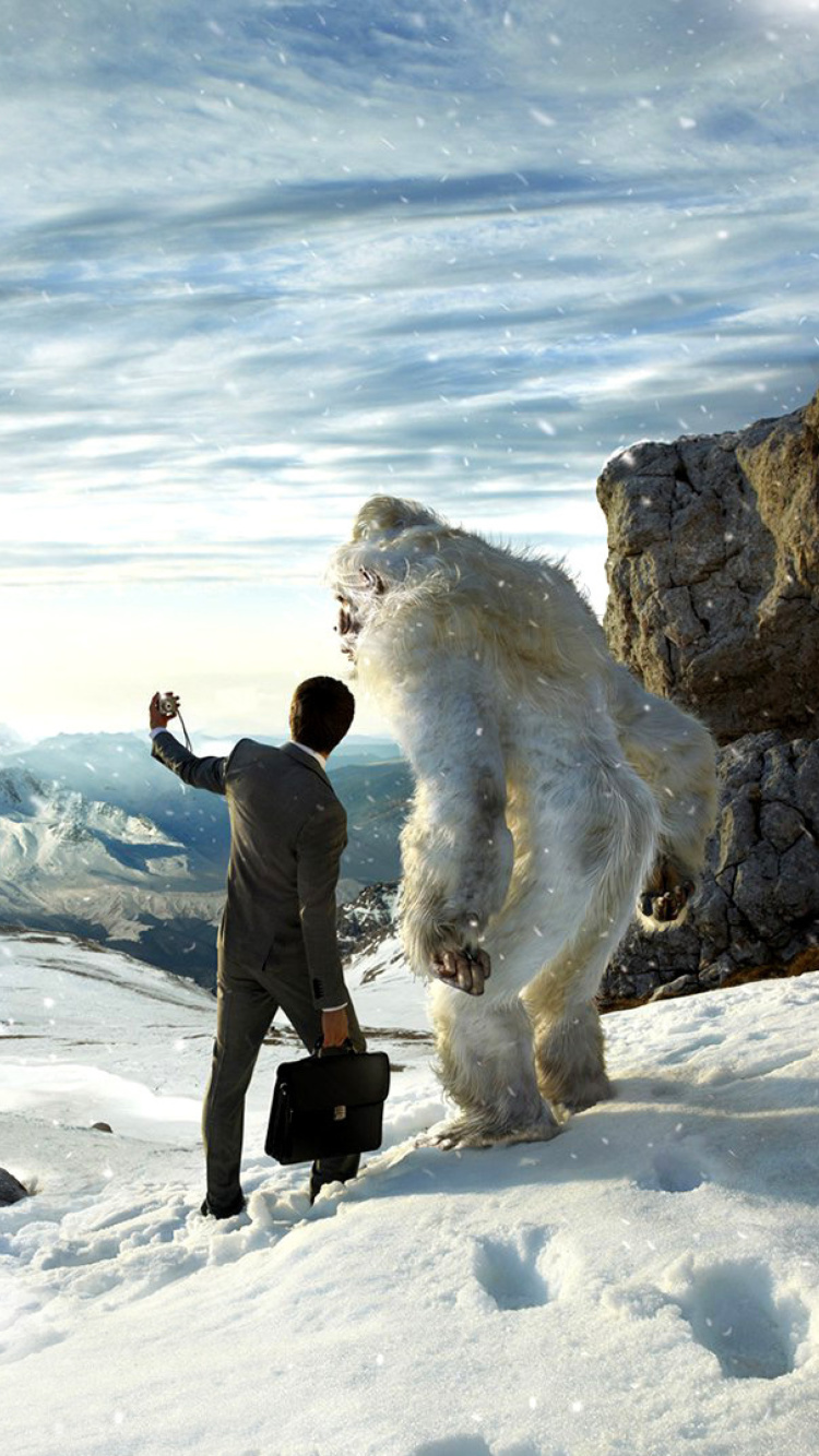 Das Selfie with Yeti Wallpaper 750x1334